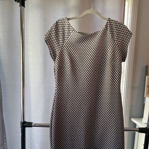 Black and white polka dot ombré dress